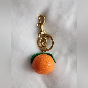 Luxury Orange Fruit Keychain Accessory Designer Inspired Bag Charm